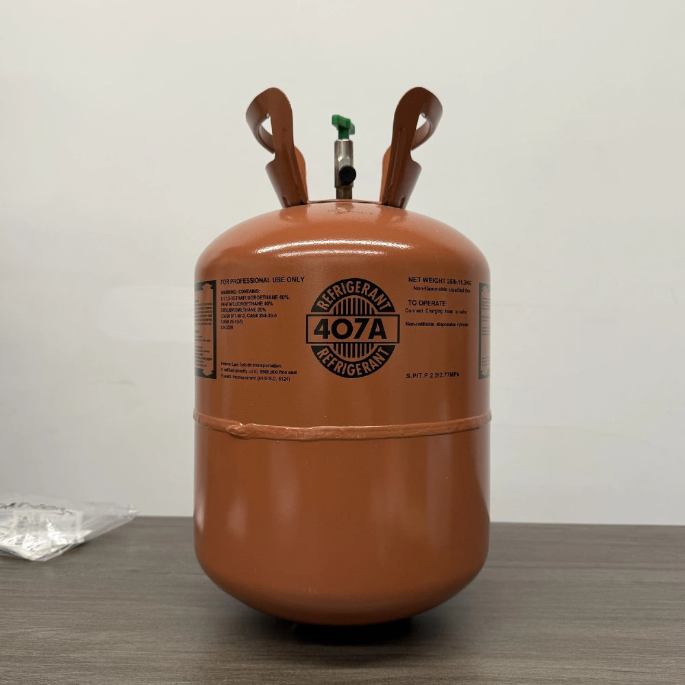 R407A Refrigerant 25 lbs Freon Gas Cylinder - Brand New Factory Sealed