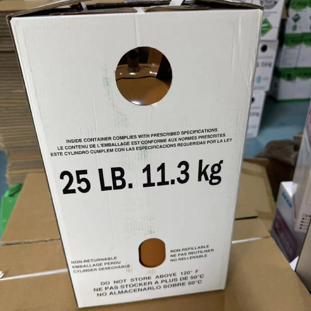 R407C Refrigerant 25 lbs Freon Gas Cylinder - Brand New Factory Sealed