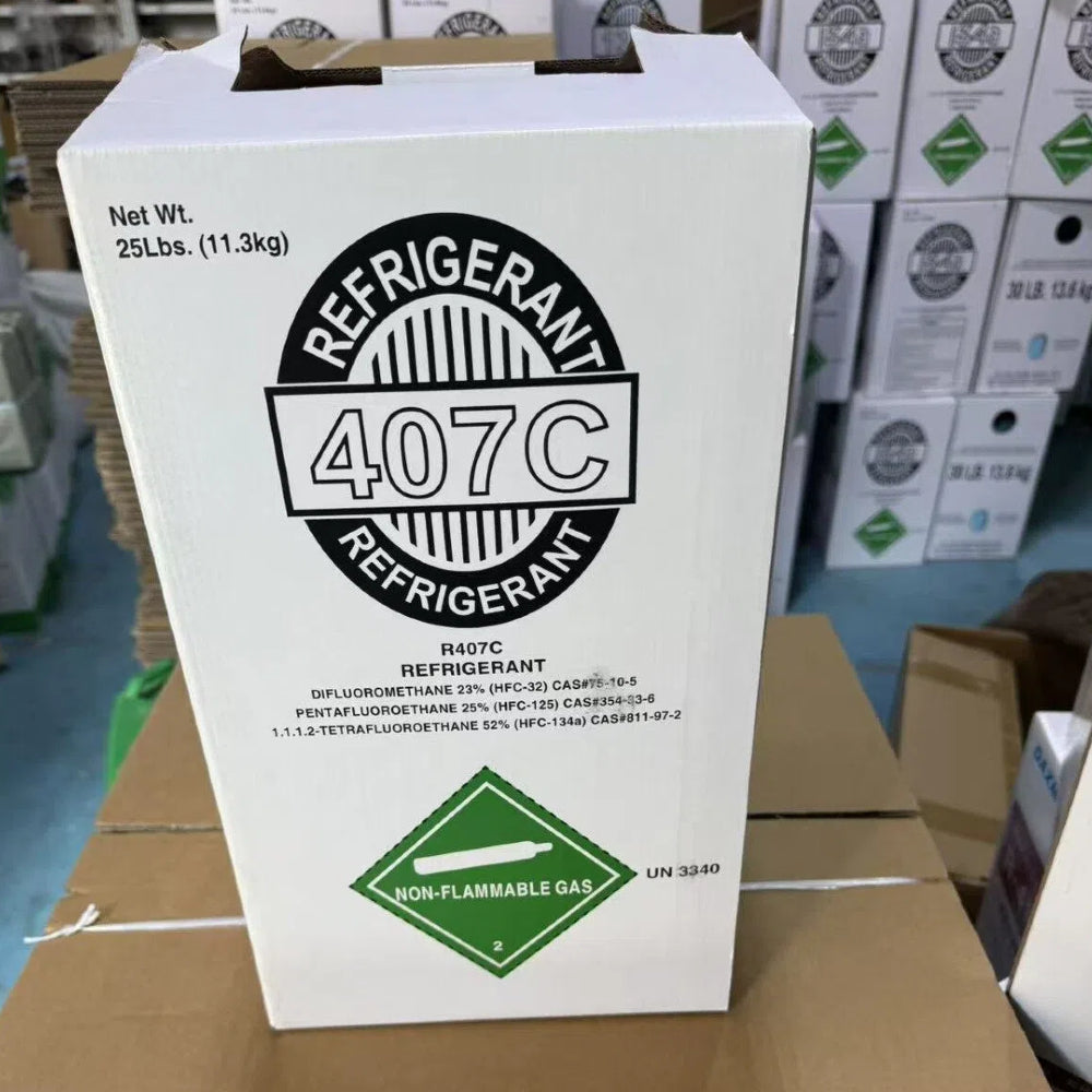 R407C Refrigerant 25 lbs Freon Gas Cylinder - Brand New Factory Sealed