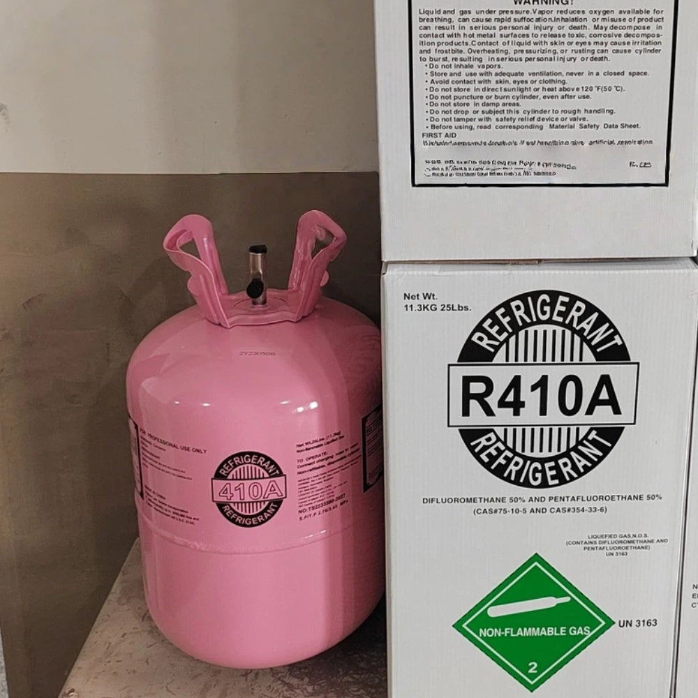 R410A Refrigerant 25 lbs Freon Gas Cylinder - Brand New Factory Sealed